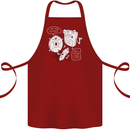 Storage Father Flash Drive CD ROM Floppy Cotton Apron 100% Organic Maroon