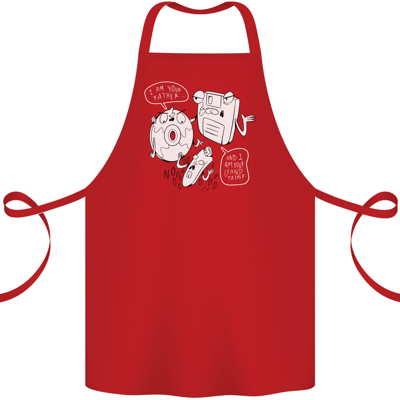 Storage Father Flash Drive CD ROM Floppy Cotton Apron 100% Organic Red