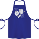 Storage Father Flash Drive CD ROM Floppy Cotton Apron 100% Organic Royal Blue
