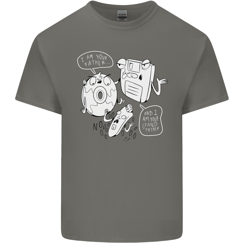 Storage Father Flash Drive CD ROM Floppy Kids T-Shirt Childrens Charcoal