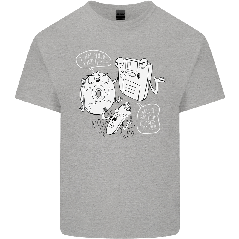 Storage Father Flash Drive CD ROM Floppy Kids T-Shirt Childrens Sports Grey