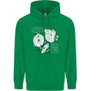 Storage Father Flash Drive CD ROM Floppy Mens 80% Cotton Hoodie Irish Green