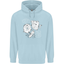 Storage Father Flash Drive CD ROM Floppy Mens 80% Cotton Hoodie Light Blue