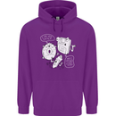 Storage Father Flash Drive CD ROM Floppy Mens 80% Cotton Hoodie Purple