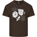 Storage Father Flash Drive CD ROM Floppy Mens Cotton T-Shirt Tee Top Dark Chocolate