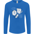 Storage Father Flash Drive CD ROM Floppy Mens Long Sleeve T-Shirt Royal Blue