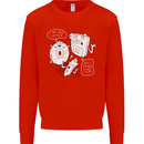 Storage Father Flash Drive CD ROM Floppy Mens Sweatshirt Jumper Bright Red