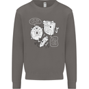 Storage Father Flash Drive CD ROM Floppy Mens Sweatshirt Jumper Charcoal