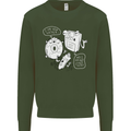 Storage Father Flash Drive CD ROM Floppy Mens Sweatshirt Jumper Forest Green