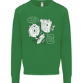 Storage Father Flash Drive CD ROM Floppy Mens Sweatshirt Jumper Irish Green