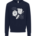 Storage Father Flash Drive CD ROM Floppy Mens Sweatshirt Jumper Navy Blue