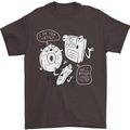 Storage Father Flash Drive CD ROM Floppy Mens T-Shirt 100% Cotton Dark Chocolate