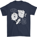 Storage Father Flash Drive CD ROM Floppy Mens T-Shirt 100% Cotton Navy Blue