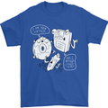 Storage Father Flash Drive CD ROM Floppy Mens T-Shirt 100% Cotton Royal Blue
