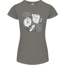 Storage Father Flash Drive CD ROM Floppy Womens Petite Cut T-Shirt Charcoal