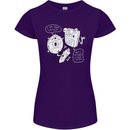 Storage Father Flash Drive CD ROM Floppy Womens Petite Cut T-Shirt Purple