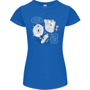 Storage Father Flash Drive CD ROM Floppy Womens Petite Cut T-Shirt Royal Blue