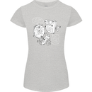 Storage Father Flash Drive CD ROM Floppy Womens Petite Cut T-Shirt Sports Grey