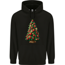 Strawberry Christmas Tree Xmas Mens 80% Cotton Hoodie Black