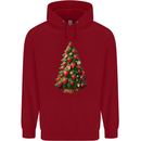 Strawberry Christmas Tree Xmas Mens 80% Cotton Hoodie Red