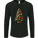 Strawberry Christmas Tree Xmas Mens Long Sleeve T-Shirt Black