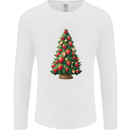 Strawberry Christmas Tree Xmas Mens Long Sleeve T-Shirt White