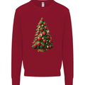 Strawberry Christmas Tree Xmas Mens Sweatshirt Jumper Red