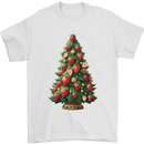 Strawberry Christmas Tree Xmas Mens T-Shirt 100% Cotton White