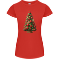 Strawberry Christmas Tree Xmas Womens Petite Cut T-Shirt Red