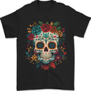 Sugar Skull DOTD Day of the Dead Mens T-Shirt 100% Cotton Black