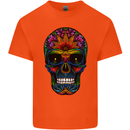 Sugar Skull Kids T-Shirt Childrens Orange