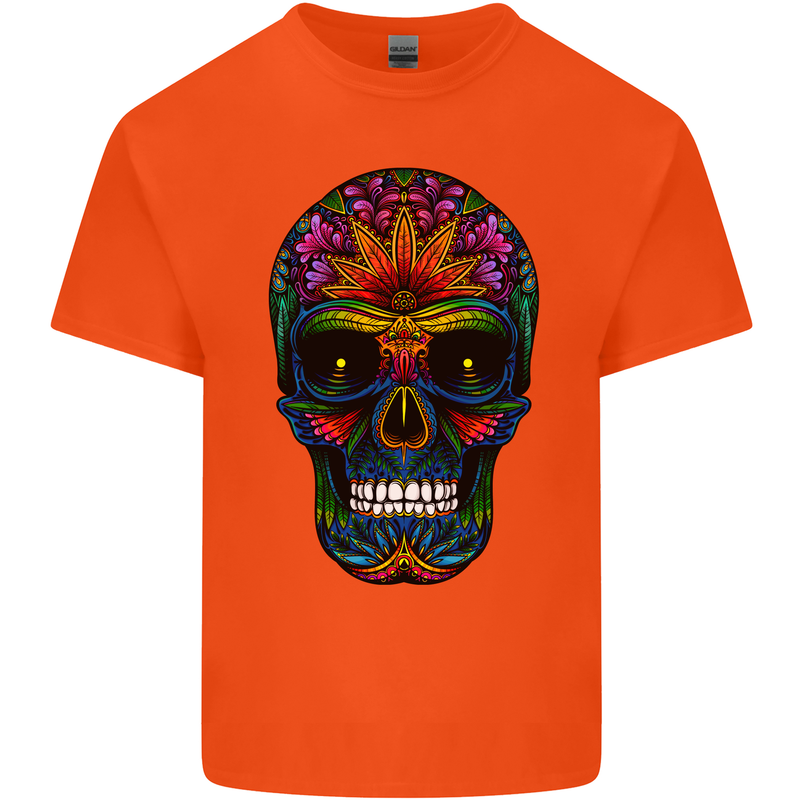 Sugar Skull Kids T-Shirt Childrens Orange