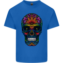 Sugar Skull Kids T-Shirt Childrens Royal Blue