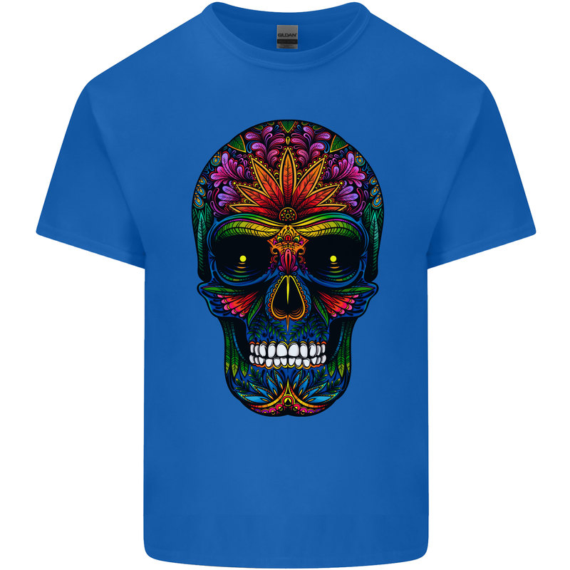 Sugar Skull Kids T-Shirt Childrens Royal Blue