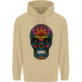 Sugar Skull Mens 80% Cotton Hoodie Sand