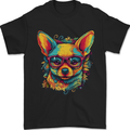 Summer Vibes Chihuahua Mens T-Shirt 100% Cotton Black