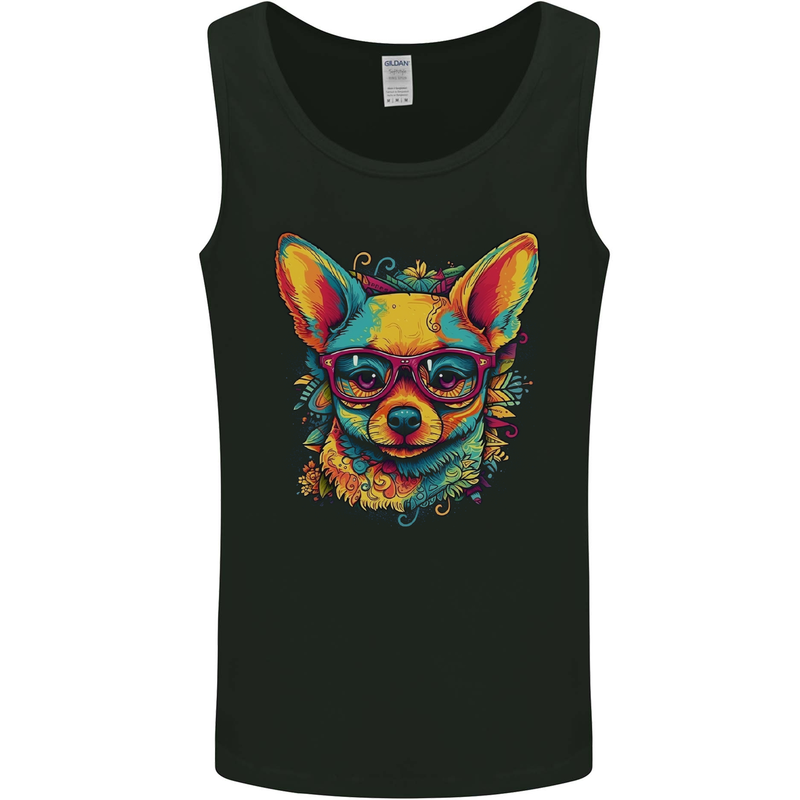 Summer Vibes Chihuahua Mens Vest Tank Top Black