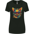 Summer Vibes Chihuahua Womens Wider Cut T-Shirt Black