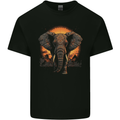 Sunset Tribal Elephant Fantasy Kids T-Shirt Childrens Black