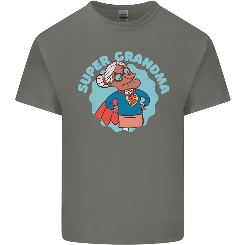 Super Grandma Funny Grandparents Day Kids T-Shirt Childrens Charcoal