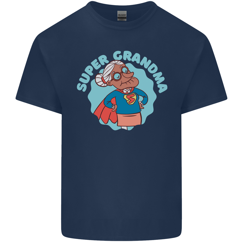 Super Grandma Funny Grandparents Day Kids T-Shirt Childrens Navy Blue