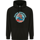 Super Grandma Funny Grandparents Day Mens 80% Cotton Hoodie Black