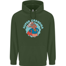 Super Grandma Funny Grandparents Day Mens 80% Cotton Hoodie Forest Green