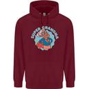 Super Grandma Funny Grandparents Day Mens 80% Cotton Hoodie Maroon