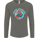 Super Grandma Funny Grandparents Day Mens Long Sleeve T-Shirt Charcoal