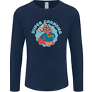 Super Grandma Funny Grandparents Day Mens Long Sleeve T-Shirt Navy Blue