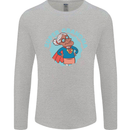 Super Grandma Funny Grandparents Day Mens Long Sleeve T-Shirt Sports Grey