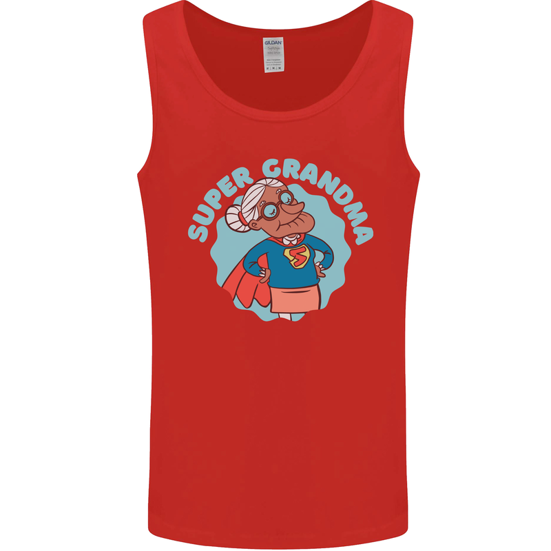Super Grandma Funny Grandparents Day Mens Vest Tank Top Red