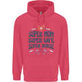 Super Mom Wife Nurse Mothers Day Gift Childrens Kids Hoodie Heliconia