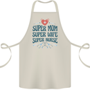 Super Mom Wife Nurse Mothers Day Gift Cotton Apron 100% Organic Natural